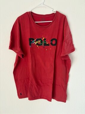 Polo by Ralph Lauren Short-Sleeve Logo Tee with Paint-Splash Design